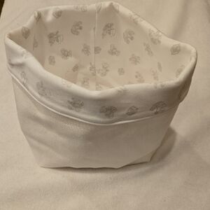 Ralph Lauren Baby Nursery Storage Bin - White/Grey Icons